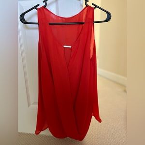 Michael Kors orange red top.